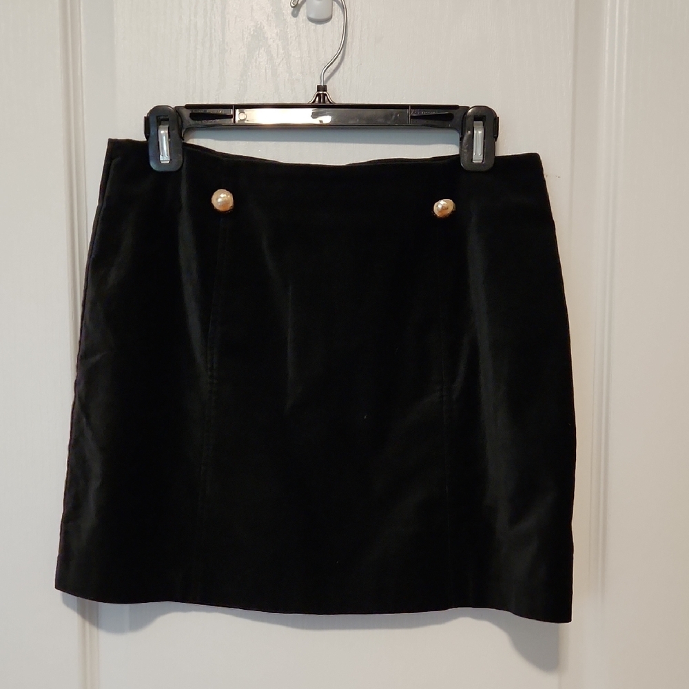 Modcloth Black Mini Skirt with Gold Accents